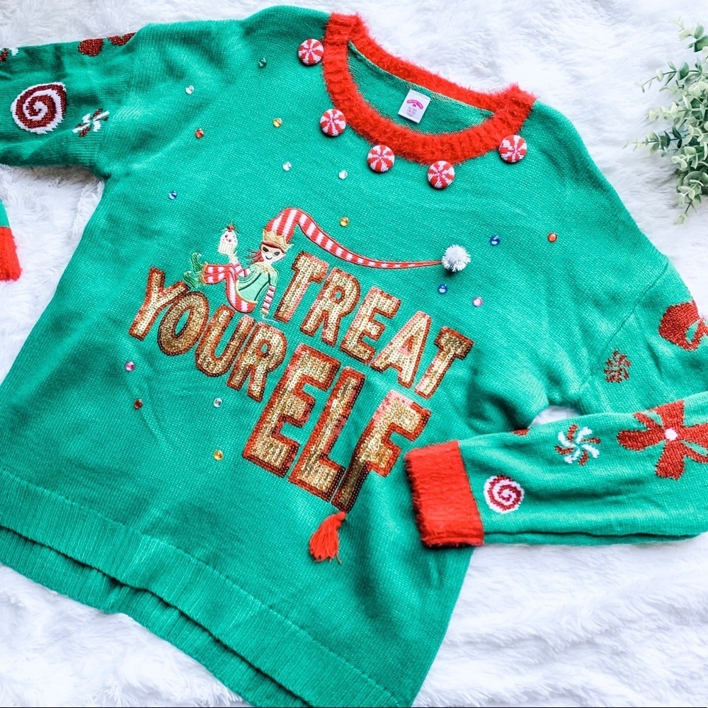 Holiday Time | NWT Size XL Treat Your Elf Ugly Christmas Sweater